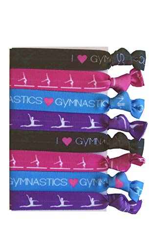 8 peças Ginástica Gift Elastics capilar - presentes de ginástica para ginastas, mulheres, meninas, treinadores