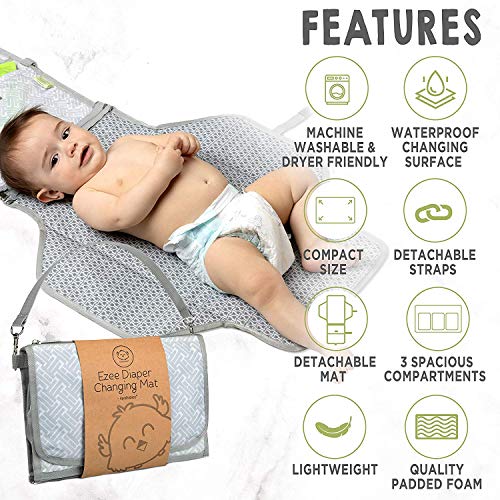 Mochila da bolsa de fraldas de Keababies e pacote de almofadas de troca de fraldas portáteis - Bolsas de bebê