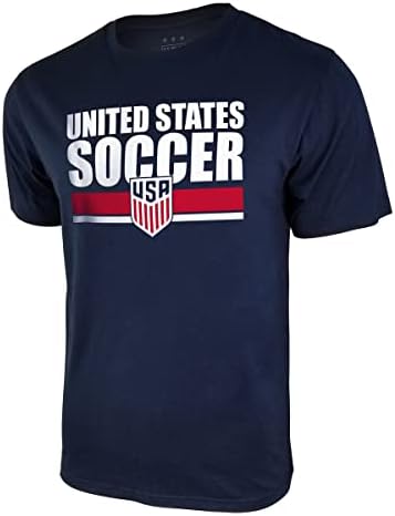 Icon Sports Federação de futebol dos EUA USMNT T-shirt de logotipo adulto