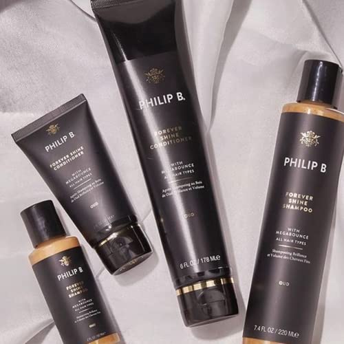 Condicionador de brilho de cabelo para Forever Philip B 6 oz. | Volume e brilho por dias