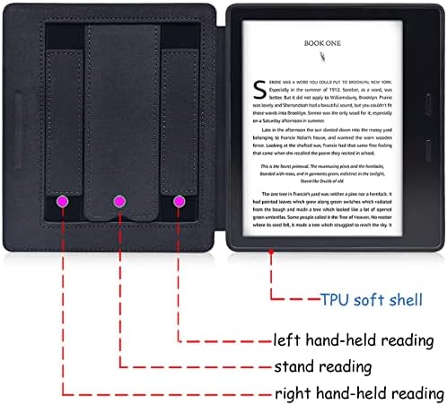 Govtva Stand Soft Case para oasis Kindle de 7 polegadas com cinta dupla/sono automático e despertar/fechamento