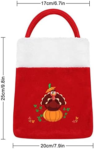 Bolsas de abóbora de Ação de Graças Bolsa de Luxo Saco de Natal para Ornamentos Festivos