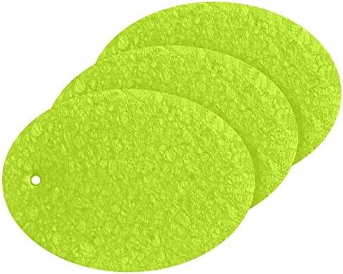 3pcs esfrega esponjas lisas vívidas de cor verde amarelada esponja de prato pop-up para limpeza de