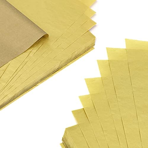Savita 20 folhas 14x20 polegadas de papel metálico de ouro, papel de embrulho metálico de papel