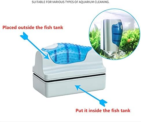 Depila Aquarium Fish Tank Glass Algas Raspagador Limpador Pincel magnético Aquário Ferramentas de