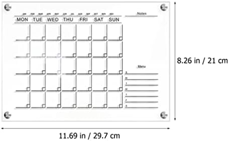 Calendário de apagamento seco de gadpiparty quadro transparente transparente quadro de apagamento
