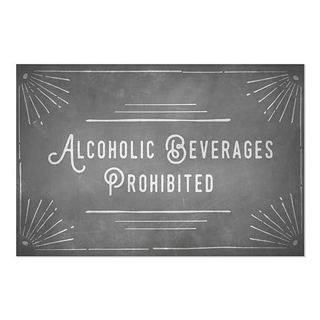 CGSIGNLAB | Bebidas alcoólicas proibidas -Chalk Corner Janela ABAIXO | 30 x20