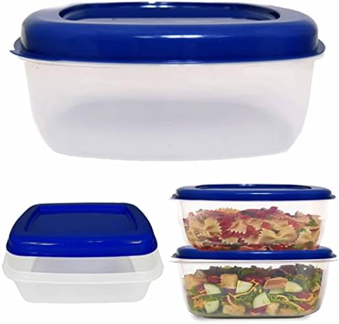 6 Recipiente de alimentos de armazenamento de cozinha Extra grande 5L BPA de plástico para microondas