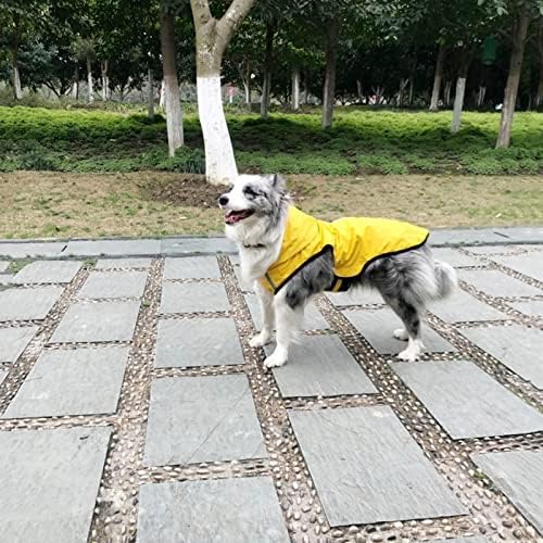 Casaco de chuva de cachorro com jaqueta de cachorro de cachorro impermeável ajustável, capuz de estimação