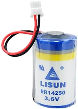 NOOKK ER14250 1200mAH 3.6V PLC Bateria para Lisun Delta Programador DVP-80EH Bateria com plugue branco