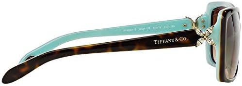 Tiffany & Co. TF4047B - 81343BTOP Havana/óculos de sol azuis com lente de gradiente marrom 55mm