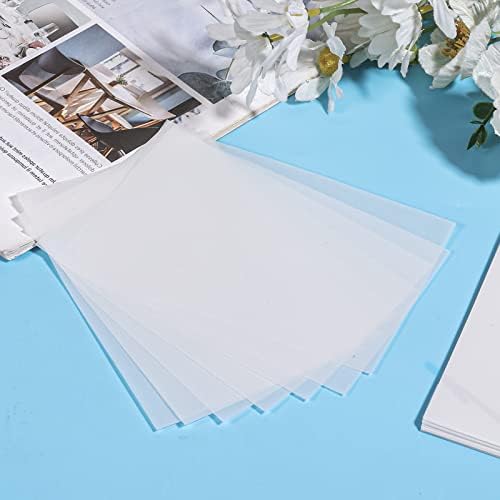 150pcs Papéis de velatum, papel transparente de 5x7inch papel translúcido translúcido papel de pergaminho transparente