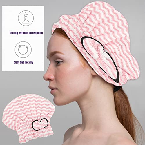 Capas de secagem de cabelos de microfibra, tampa de chapéu de pinça de turbante de secagem rápida