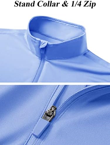 TACVASEN FENHERENS UPF 50+ camisas 1/4 zip de manga longa Camisa de proteção solar Pullover leve camisa seca