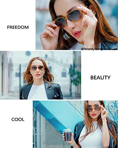 Feisedy Vintage Square Polarized Sunglasses para mulheres UV400 Dirigir óculos de sol da moda ARCATO