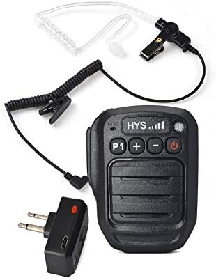 Hys Bluetooth Wireless ombro microfone impermeável Miclochone de manutenção de 2 pinos para Motorola RMM2050 GP300 CP200 PR400 CLS1110 YAESU FT-4XR FT-4VR FT-65R FT-25R Handheld Radio HT HT HT