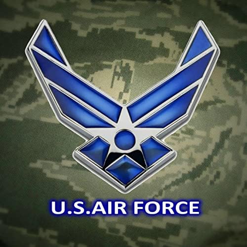 Veterano da Força Aérea dos Estados Unidos emblema de carros de metal 3D, EUA. Adesivo de carro automático da