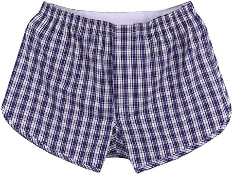 Mens cueca cueca de algodão masculina cueca solta shorts de shorts médios Pijama de algodão macio