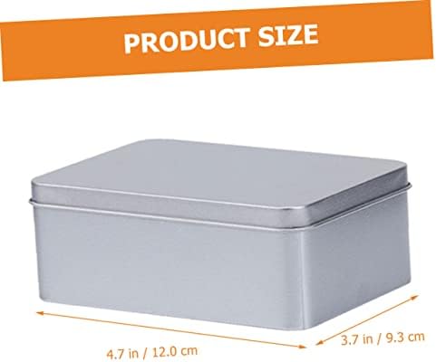 ABAODAM 6 PCS Caixa de estanho da caixa de lata Sanduíche de aço inoxidável Recipientes de sanduíche para recipientes