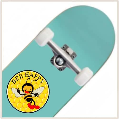 Bee Happy Honeycomb Pride Bumper Sticker - Save the Bees Premium Vinil Decal