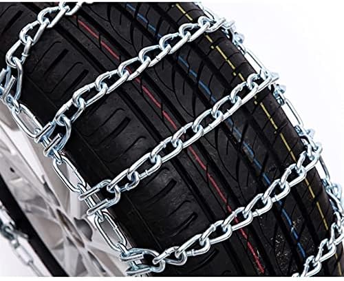 Gangue Anti-Skid Snow Pneus Chain, caminhão leve/cadeia de tração de pneus SUV- Conjunto de 2, correntes de pneus