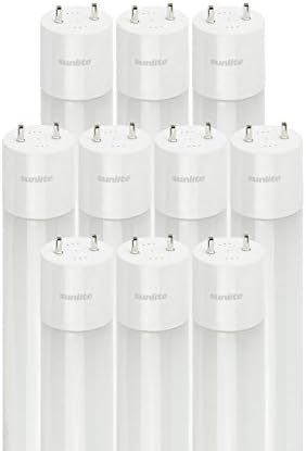 Sunlite 40992 -su 4 'LED T8 Tubular Bypass Bypass Dual, 17 watts, lâmpada, 10 pacote, 50k - Super White