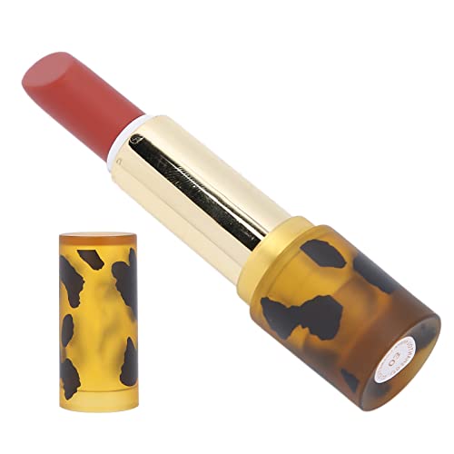 GFRGFH Lipstick Gold Tube Leopard Print Longa Longa Cosméticos de Maquiagem para Lips de Copa