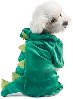 Hotumn Dinosaur Dog Halloween fantasia de estimação capuz para cães pequenos