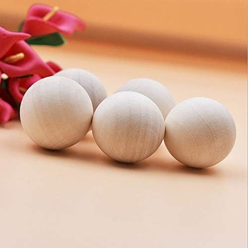 100 peças redonda bola de madeira bolas de madeira pequenas bolas de madeira naturais inacabados