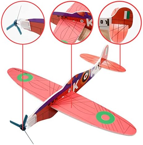 Avião de espuma Yoliko 24 Pack Pack - Avião de espuma de 8 para crianças, festas favorecem aviões, prêmios