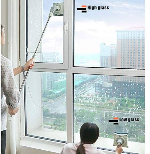 Guangming - limpador de limpador de vidro magnético ajustável de dupla face, limpador de 360 ​​°