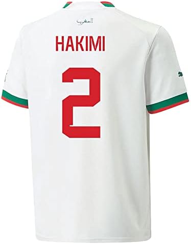 Hakimi 2 Marrocos fora da camisa de futebol da Copa do Mundo de Homens 22/23