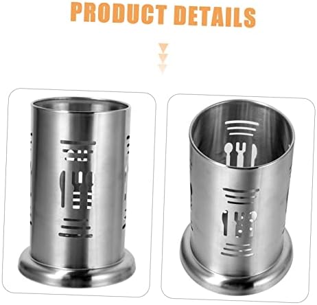 Luxshiny Aço inoxidável Pelutador de pauzinhos de aço inoxidável suporte de utensílio de aço inoxidável recipientes