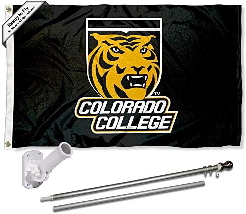 Bandeira de bandeira e suporte de poste do Colorado College