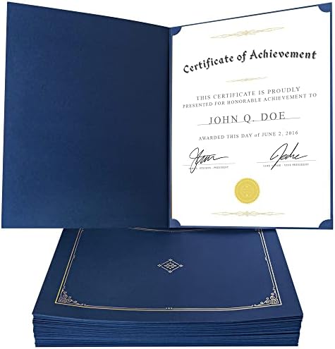 Titulares de certificado 8,5 x 11 - - Diploma Titular - Capas de certificado - Tampa de capa de diploma