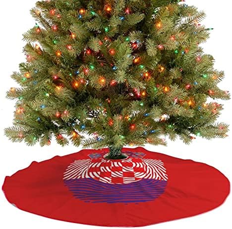 Croácia Impressão para os dedos da saia de árvore de Natal Vintage Ornamentos de Natal Decorações de Natal