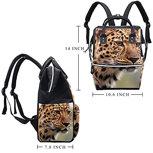 Cheetah Leopard Animal Big Frelaper Tote Bags Mummy Backpack de grande capacidade Bolsa de enfermagem de bolsa