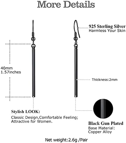 Brincos de barra vertical focalook para mulheres hipoalergênicas piercing gancho barra de gota | brincos de barra de gota de argola