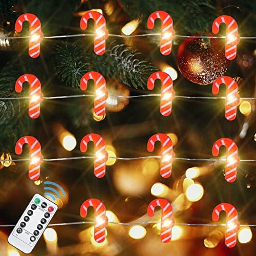 Tujoe Christmas LED Candy Cane String luz