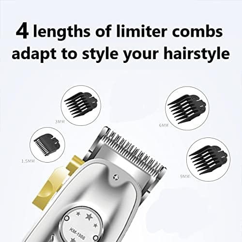 Clippers de cabelo para homens, aparador de cabelo elétrico USB carregamento portátil aparador de cabelos barbeiro de máquina de cabelo