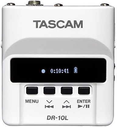 Tascam DR -10L/LW Digital Audio Recorder com microfone Lavalier - White - Modelo DR -10LW
