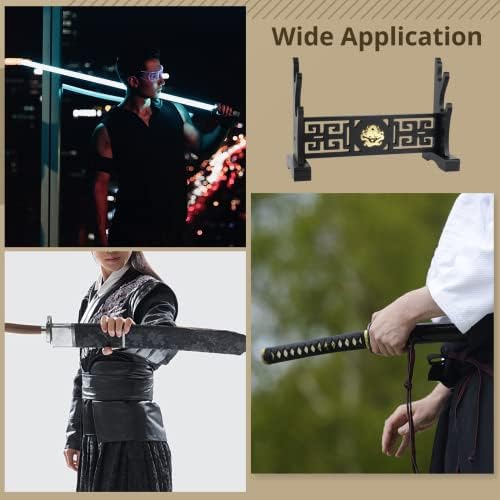 Kapmore Sword Stand, Clássico Chinês Longo de Espada Longo Cinguezes, Rack de Display Katana de camada