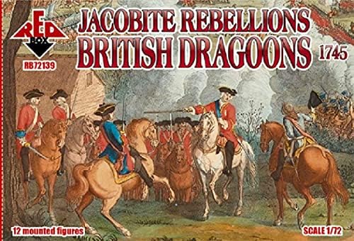 Caixa vermelha 72139-1/72 Rebelião Jacobita. Dragões britânicos 1745, Kit de modelo em escala