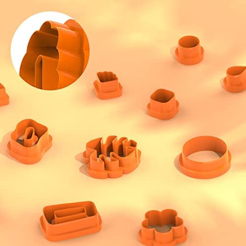 Cortadores de argila de polímero de tassika para brincos de 16 peças, moldes de ferramentas de argila