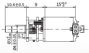 Motor de escova DC 12V 230 rpm