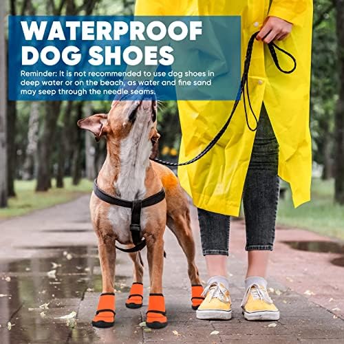 Botas de cachorro petbobi, sapatos de cachorro à prova d'água, sola sem deslizamento de borracha, proteja