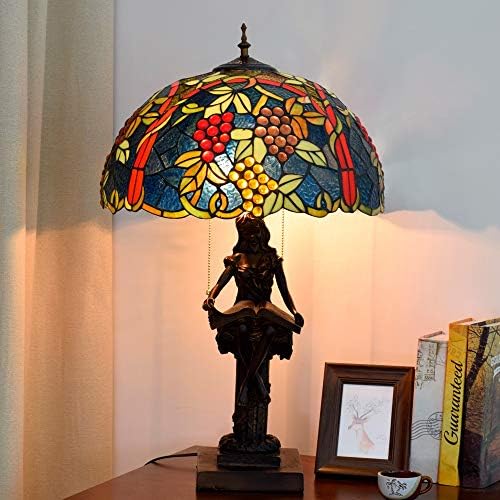 Lâmpada de mesa de cabeceira da sala de estar decorativa retro 40 cm Tiffany manchado luminária de mesa