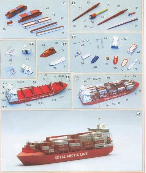 MOOKEENONE 1: 400 Modelo de papel de navio Danish Ship Mary Arctica Modelo Diy Kit