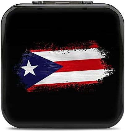 Caixa de cartões de jogo de bandeira de Porto Rico Compatível com caixa de armazenamento de suporte