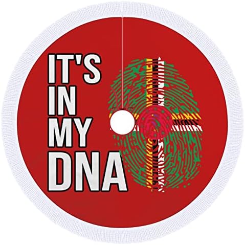 Está no meu DNA Dominica Flag Salia de árvore de Natal para decorações de festas de festas com renda